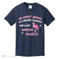 My Spirit Animal Is Grumpy Flamingo Kids T-Shirt thumb 0