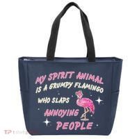 My Spirit Animal Is Grumpy Flamingo Tote Bag thumb 0