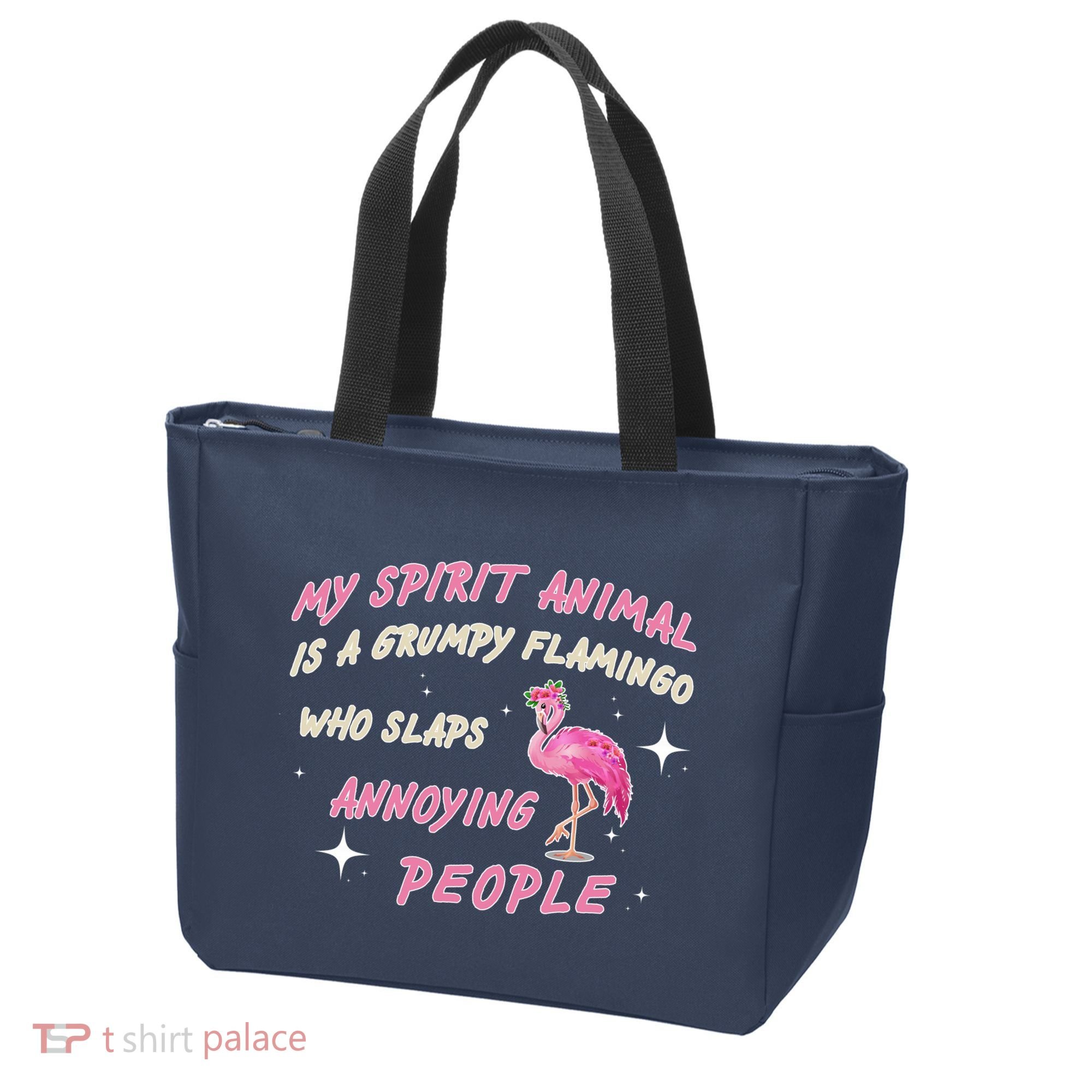 My Spirit Animal Is Grumpy Flamingo Tote Bag