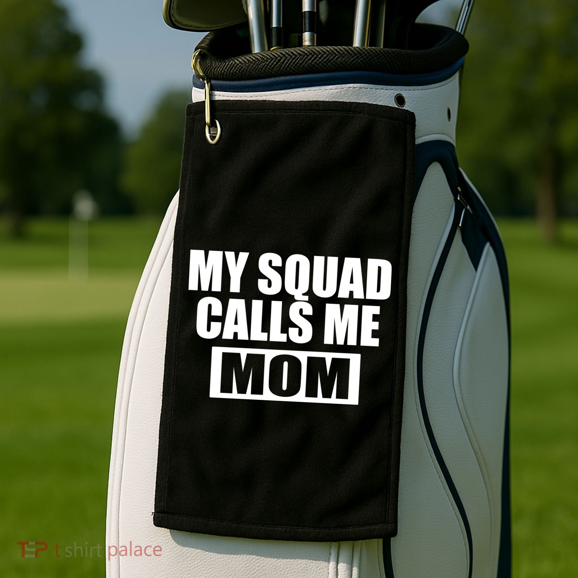 MY Squad Calls Me Mom Golf Towel
