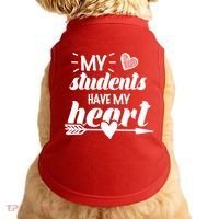 My Students Have My Heart Cute Teacher Doggie Tank thumb 0