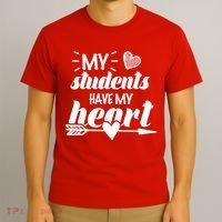 My Students Have My Heart Cute Teacher T-Shirt thumb 3
