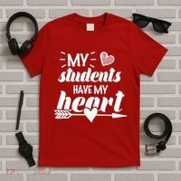 My Students Have My Heart Cute Teacher T-Shirt thumb 5