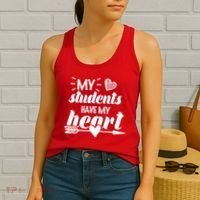My Students Have My Heart Cute Teacher Women's Tank Top thumb 2