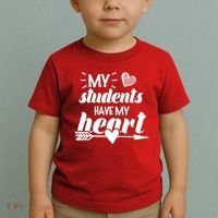 My Students Have My Heart Cute Teacher Toddler T-Shirt thumb 2