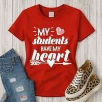 My Students Have My Heart Cute Teacher Women's T-Shirt thumb 3