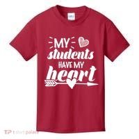 My Students Have My Heart Cute Teacher Kids T-Shirt thumb 0