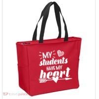 My Students Have My Heart Cute Teacher Tote Bag thumb 2
