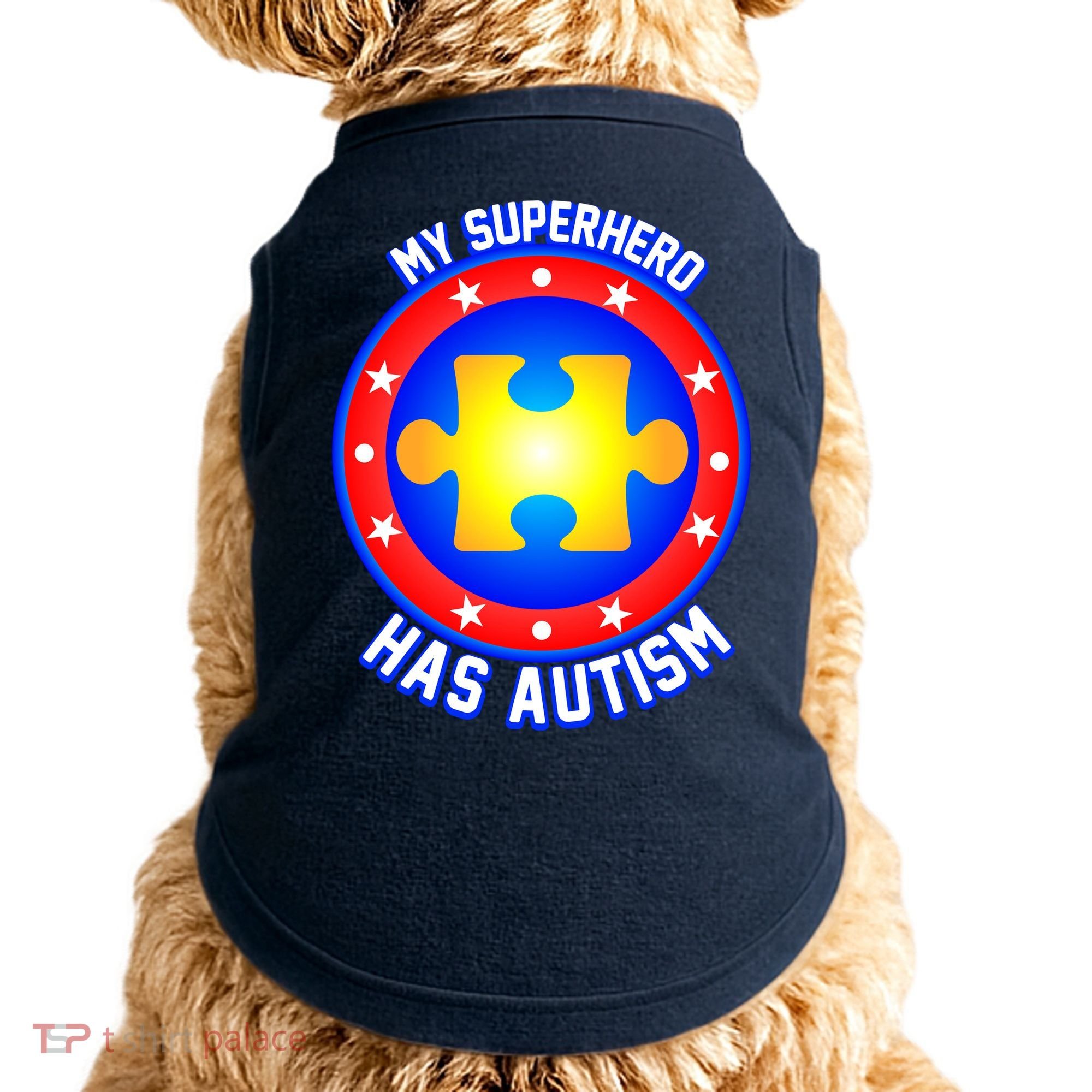 My Superhero Has Autism Doggie Tank