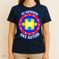 My Superhero Has Autism T-Shirt thumb 4