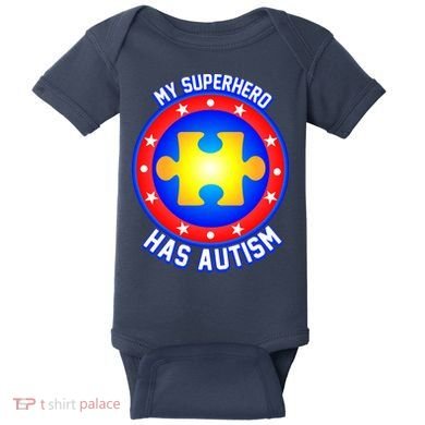 My Superhero Has Autism Baby Bodysuit