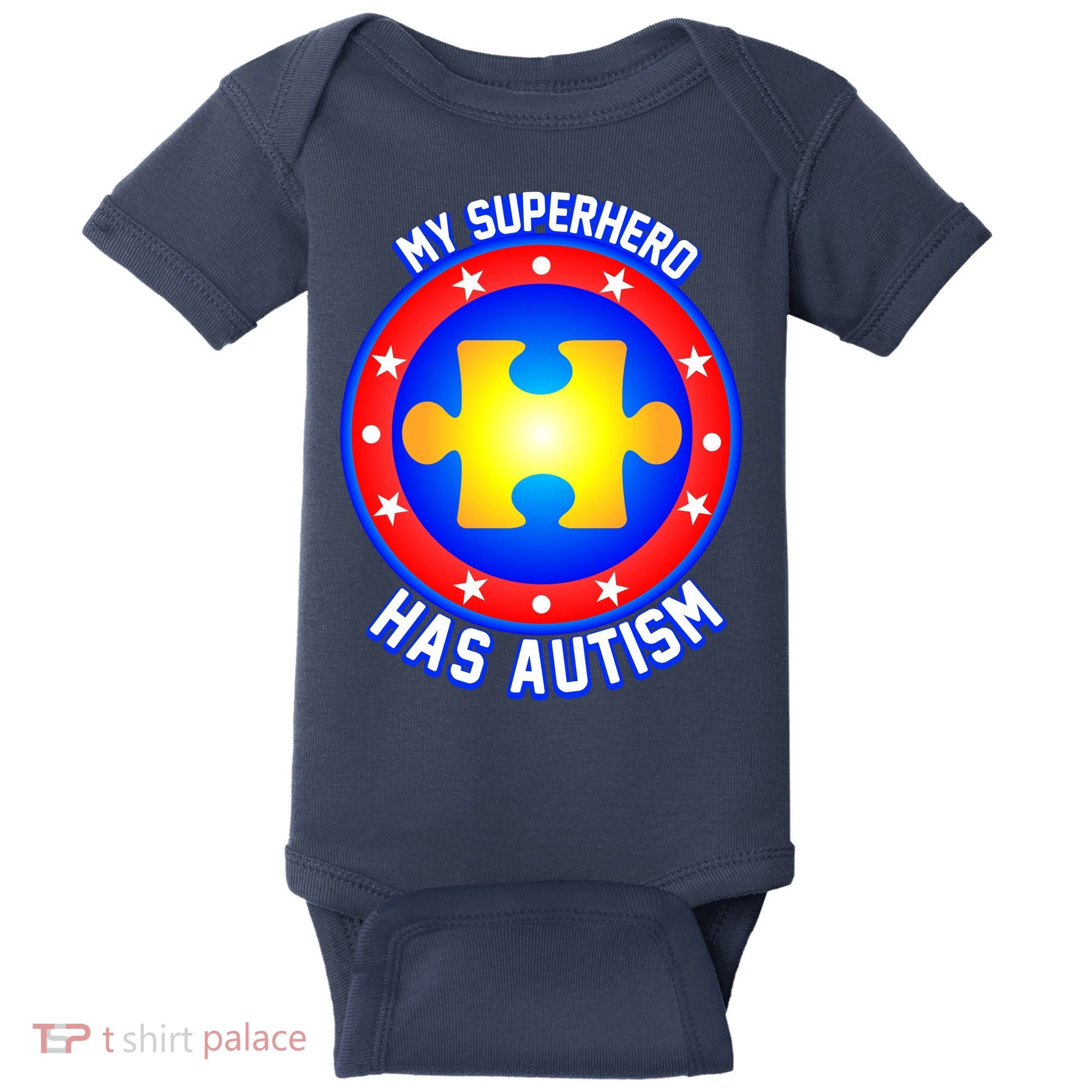 My Superhero Has Autism Baby Bodysuit