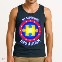My Superhero Has Autism Tank Top thumb 3