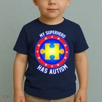 My Superhero Has Autism Toddler T-Shirt thumb 2