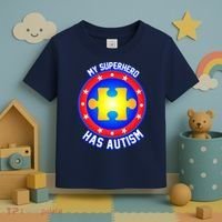 My Superhero Has Autism Toddler T-Shirt thumb 3
