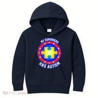 My Superhero Has Autism Kids Hoodie thumb 0