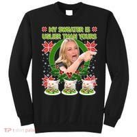 My Sweater Is Uglier Than Yours Yelling Cat Meme  Sweatshirt thumb 0