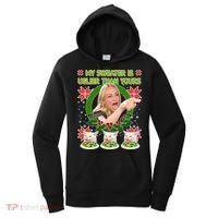 My Sweater Is Uglier Than Yours Yelling Cat Meme  Women's Hoodie thumb 0