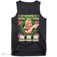 My Sweater Is Uglier Than Yours Yelling Cat Meme  Tank Top thumb 0