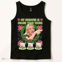 My Sweater Is Uglier Than Yours Yelling Cat Meme  Tank Top thumb 2