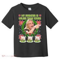 My Sweater Is Uglier Than Yours Yelling Cat Meme  Toddler T-Shirt thumb 0