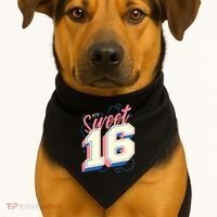 My Sweet Sixteen USA-Made Doggie Bandana thumb 1
