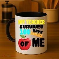 My Teacher Survived 100 Days Of Me Coffee Mug thumb 4