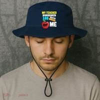 My Teacher Survived 100 Days Of Me Bucket Hat thumb 2