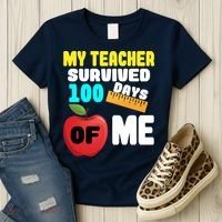 My Teacher Survived 100 Days Of Me Women's T-Shirt thumb 3