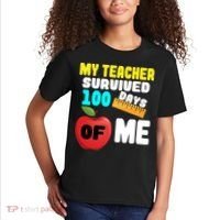 My Teacher Survived 100 Days Of Me Kids T-Shirt thumb 2