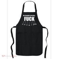 My Thoughts Everyday Fuck Everything Funny Meme Apron thumb 0