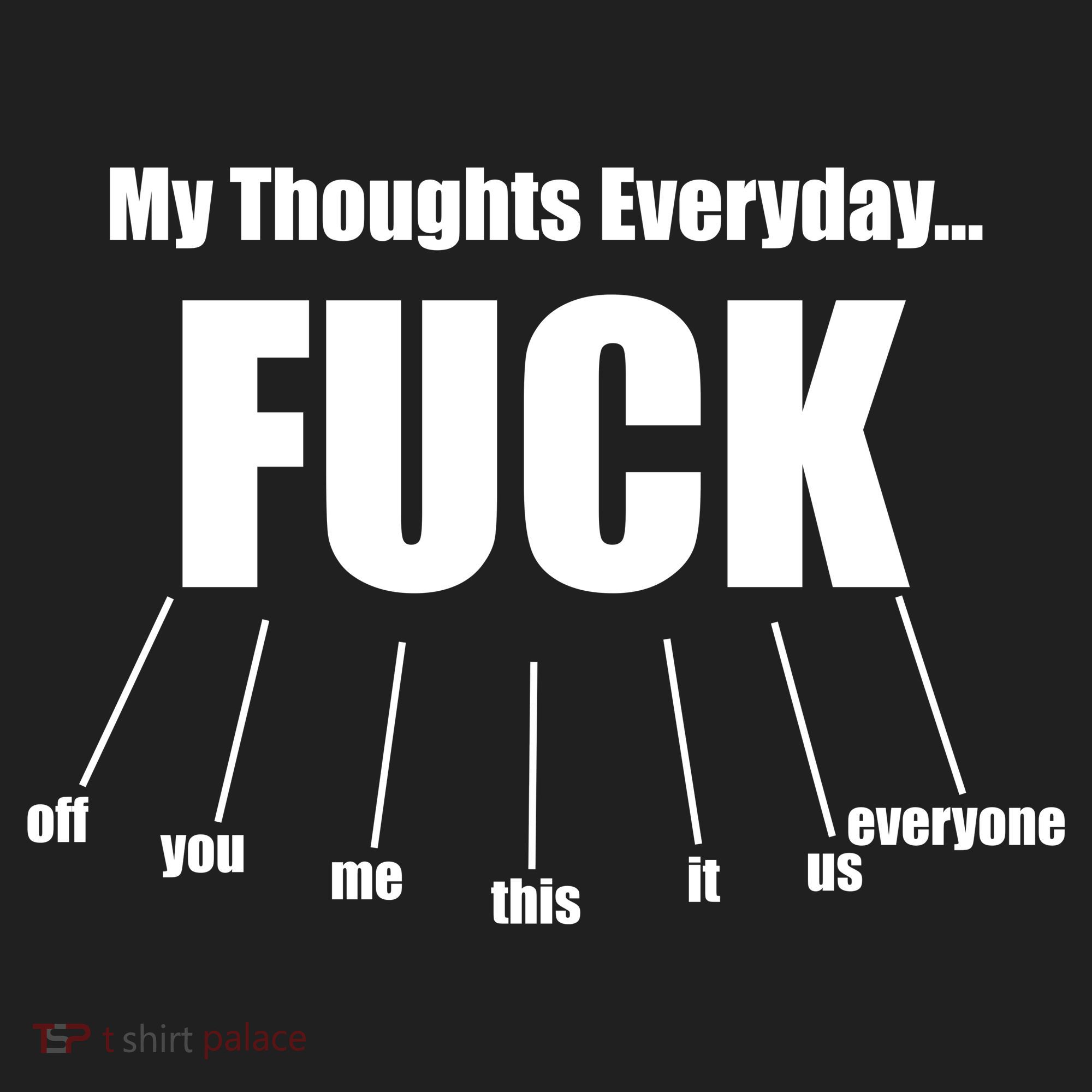 My Thoughts Everyday Fuck Everything Funny Meme Hat