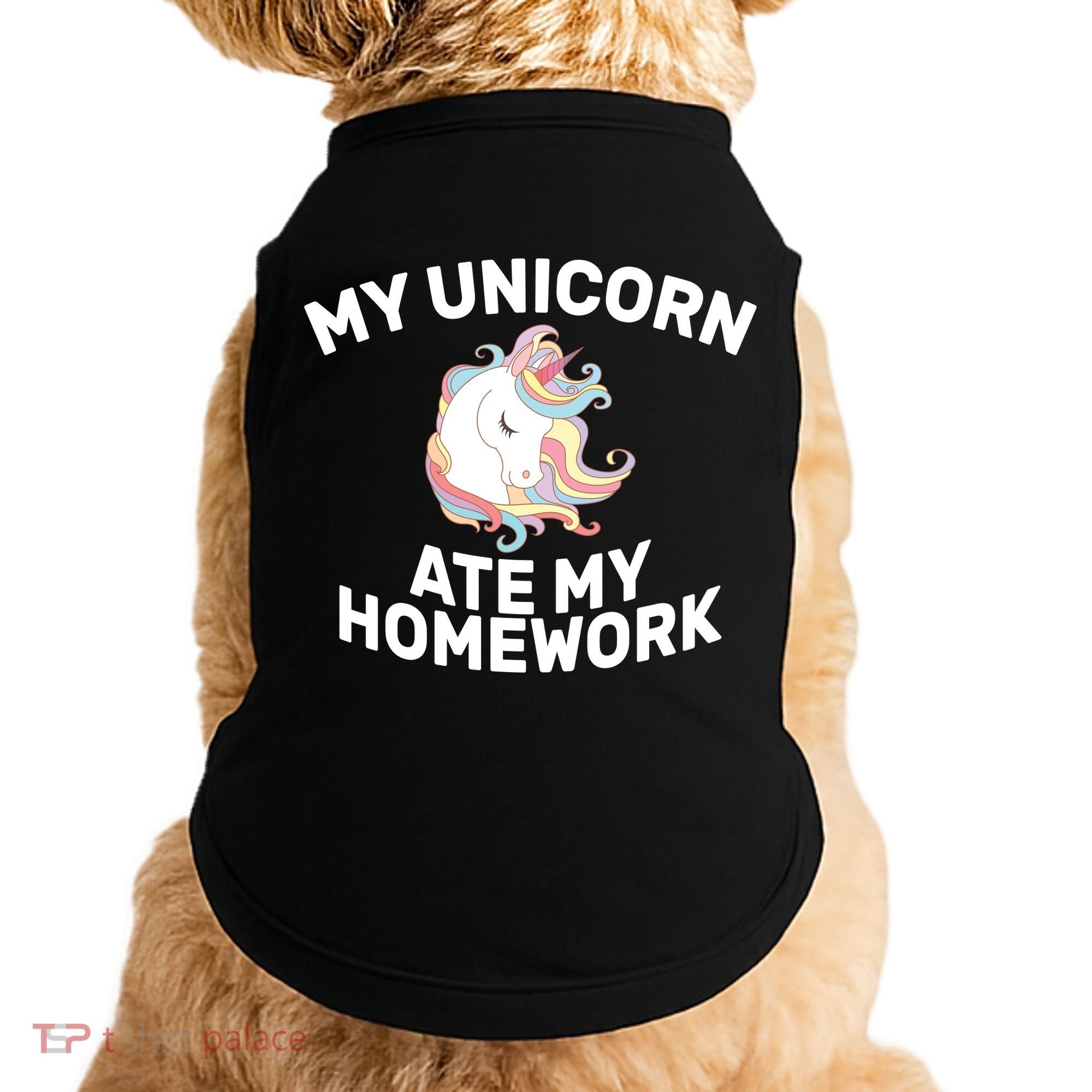 My Unicorn Ate My Homework Doggie Tank