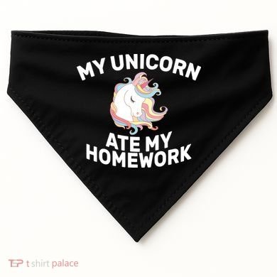 My Unicorn Ate My Homework USA-Made Doggie Bandana