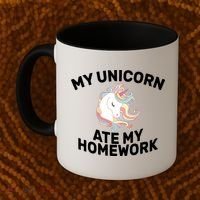 My Unicorn Ate My Homework Coffee Mug thumb 2