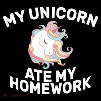My Unicorn Ate My Homework Pajama Set thumb 2