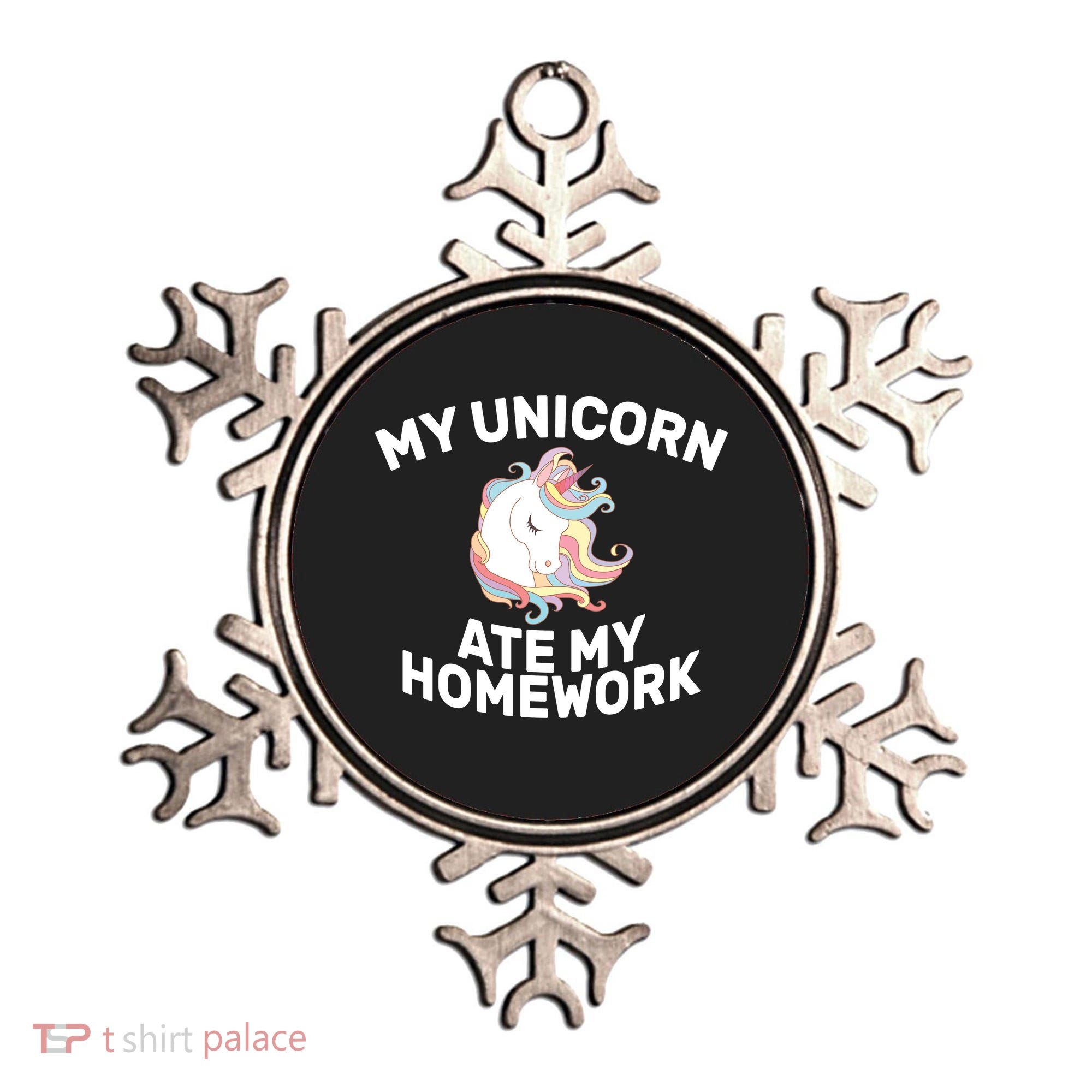 My Unicorn Ate My Homework Ornament