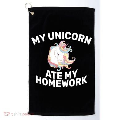 My Unicorn Ate My Homework Golf Towel