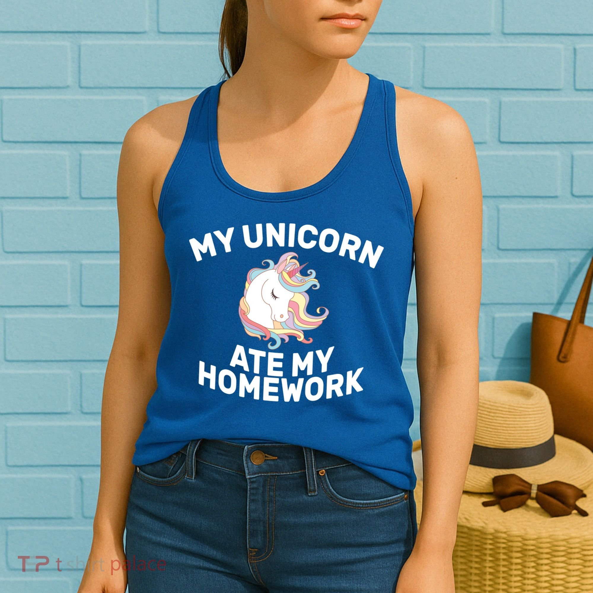 My Unicorn Ate My Homework Women's Tank Top