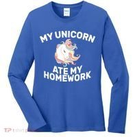 My Unicorn Ate My Homework Women's Long Sleeve Shirt thumb 0