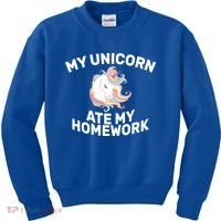 My Unicorn Ate My Homework Kids Sweatshirt thumb 0