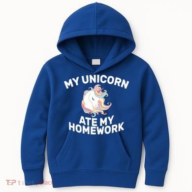 My Unicorn Ate My Homework Kids Hoodie