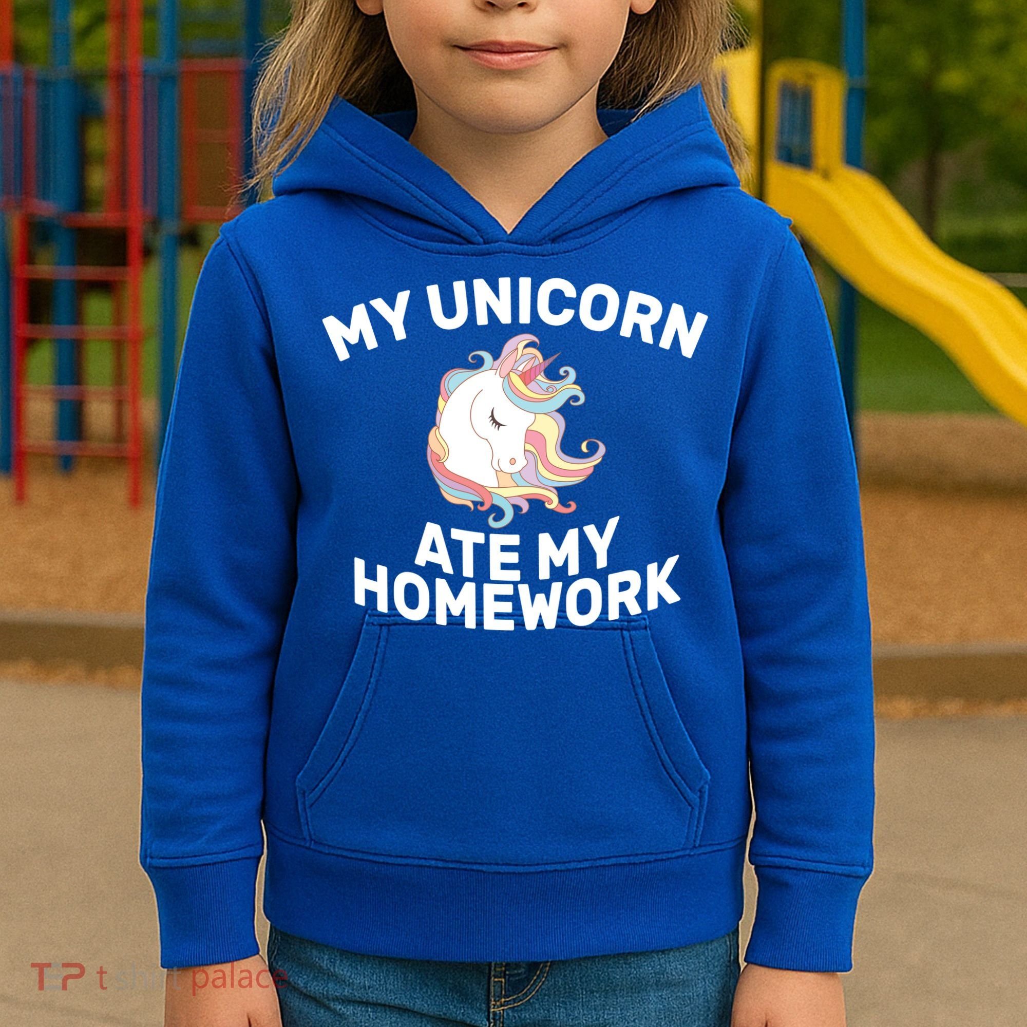 My Unicorn Ate My Homework Kids Hoodie