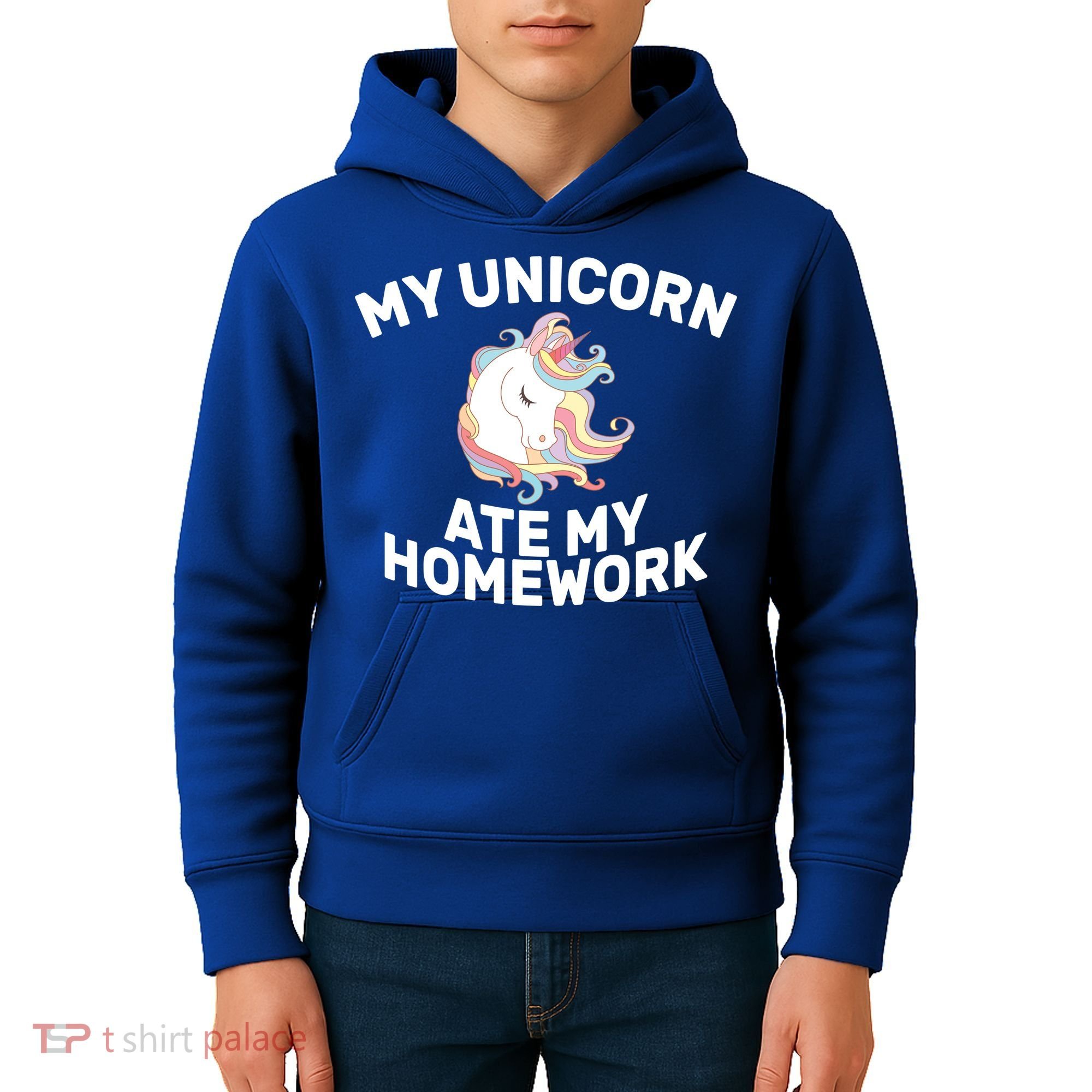 My Unicorn Ate My Homework Kids Hoodie
