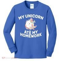 My Unicorn Ate My Homework Kids Long Sleeve Shirt thumb 0