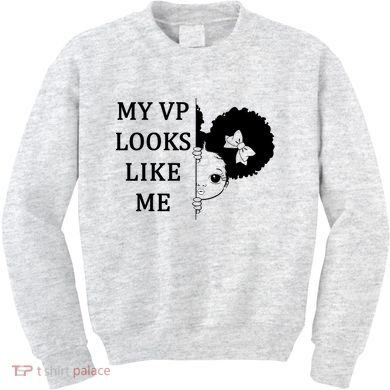 My VP Looks Like Me Cute Kamala Kids Sweatshirt