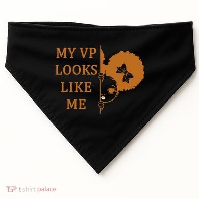 My VP Looks Like Me Cute Kamala USA-Made Doggie Bandana