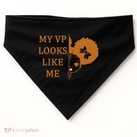 My VP Looks Like Me Cute Kamala USA-Made Doggie Bandana thumb 0