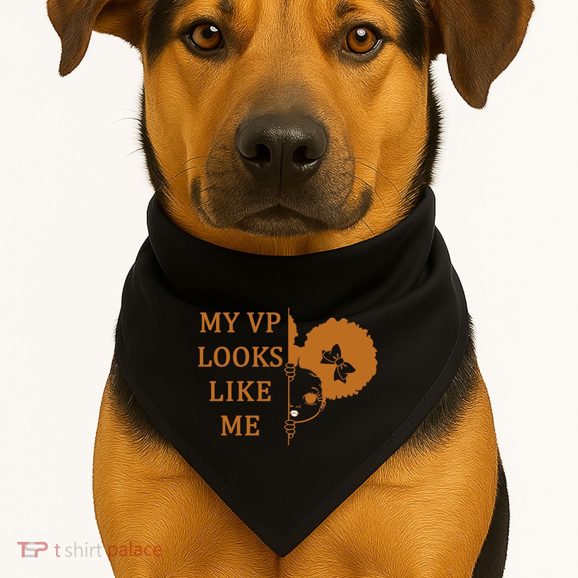 My VP Looks Like Me Cute Kamala USA-Made Doggie Bandana