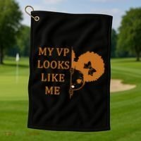 My VP Looks Like Me Cute Kamala Golf Towel thumb 1
